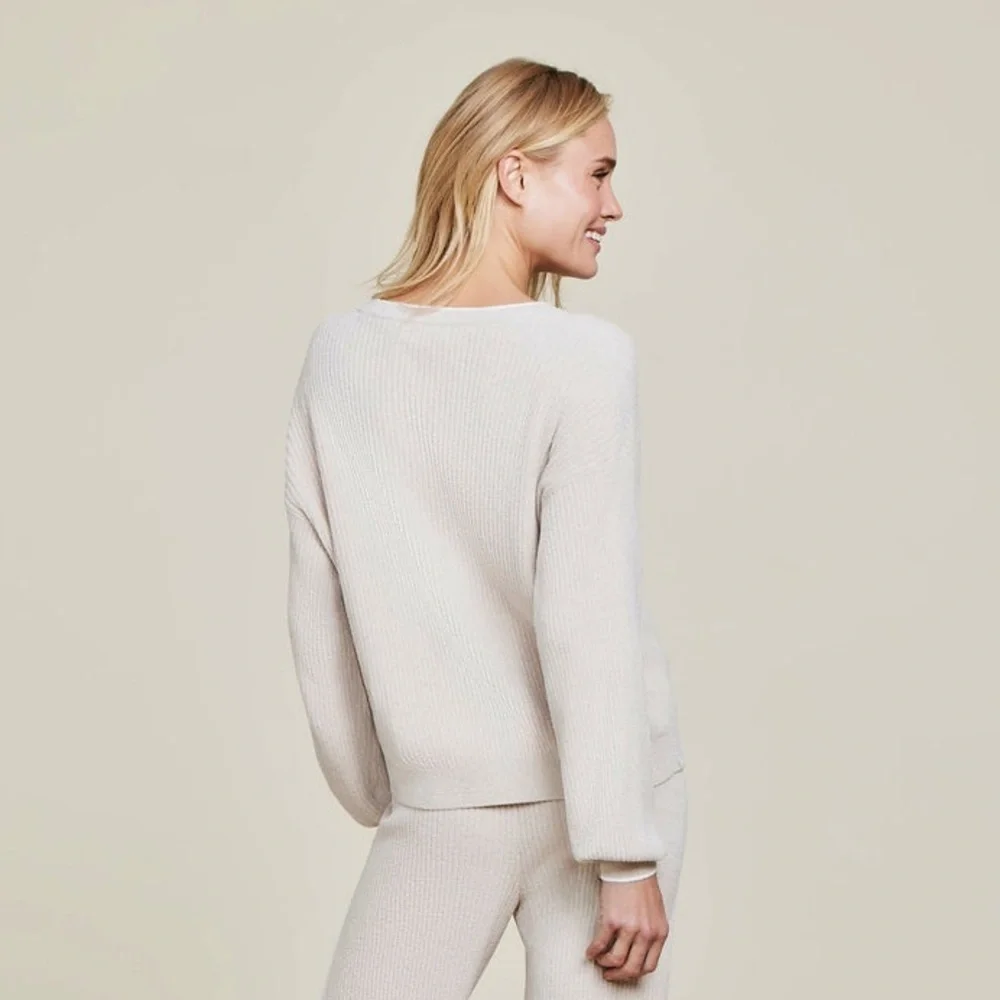 Barefoot Dreams - CozyChic Ultra Lite® Contrast Ribbed cardigan - Picture 3 of 5